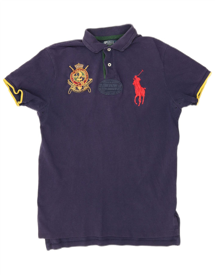 Polo Ralph Lauren pentru bărbați, cu grafic personalizat, albastru bleumarin