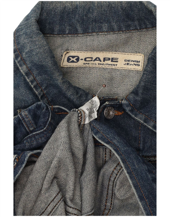 X-CAPE Mens Denim Jacket UK 38 Medium Blue Cotton
