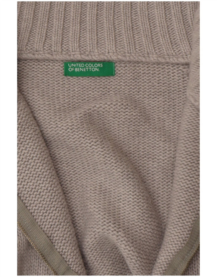 Pulover cardigan pentru femei BENETTON UK 14 Gri mediu