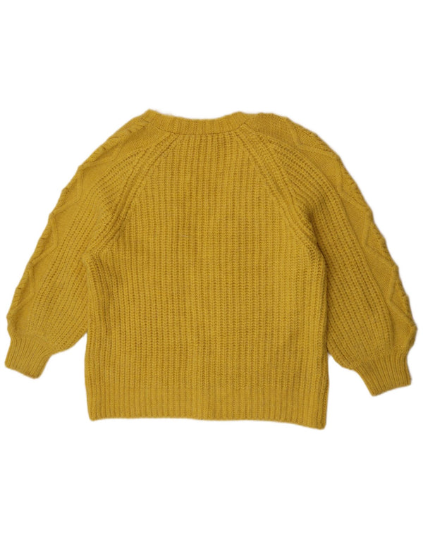 Pulover cardigan deschis pentru femei Marks & Spencer UK 16 mare, galben acrilic