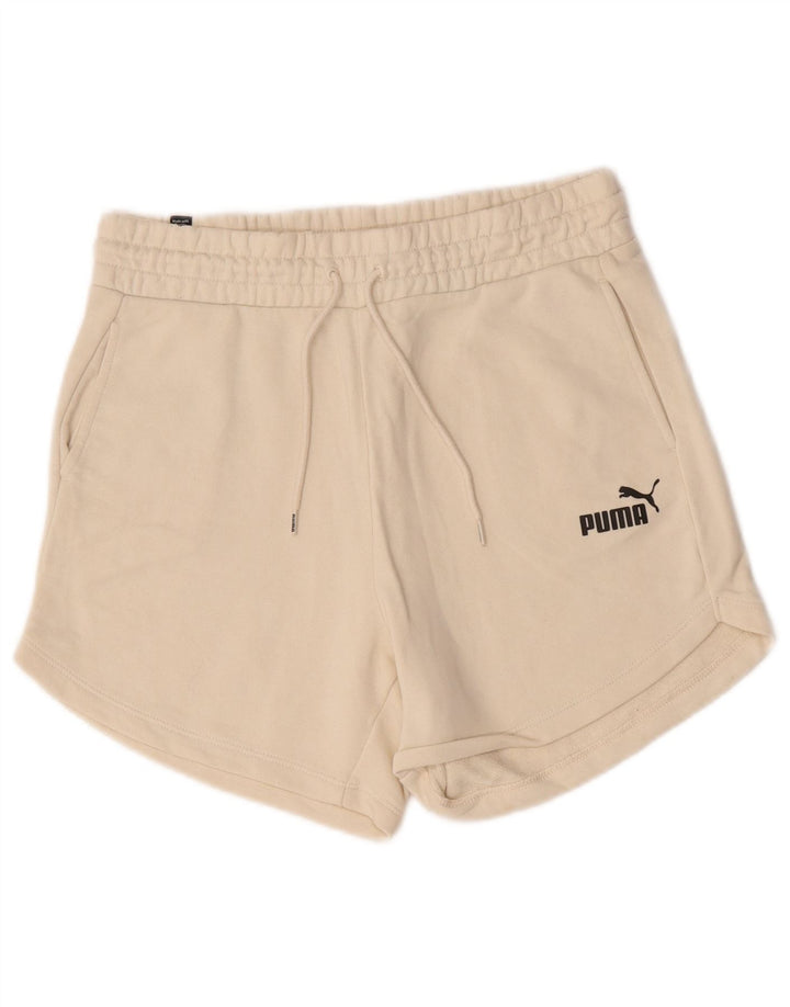 Pantaloni scurti sport Puma pentru femei UK 14 Medium Beige Bumbac