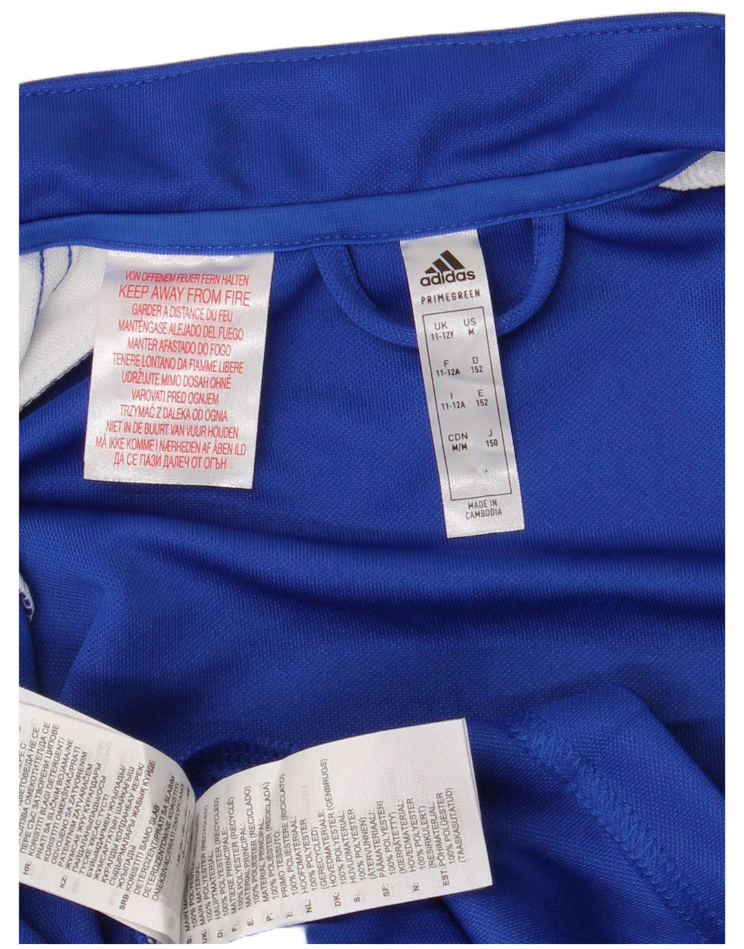 Jachetă de top pentru trening Adidas Aeroready pentru băieți 11-12 ani, poliester albastru