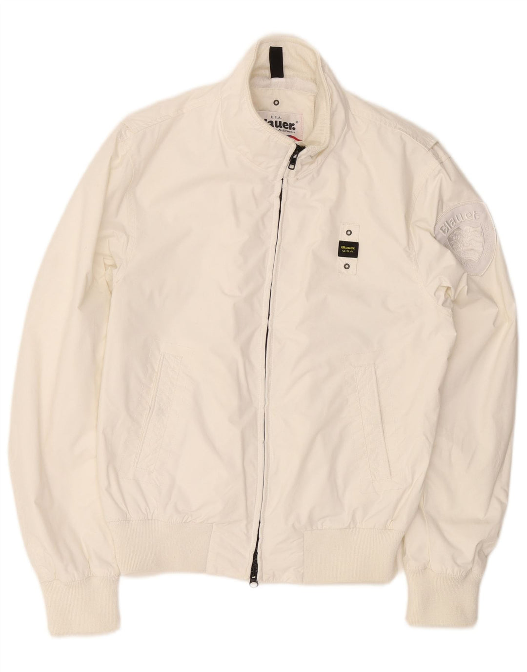 BLAUER Jachetă Bomber pentru bărbați UK 38 Medium White Nylon