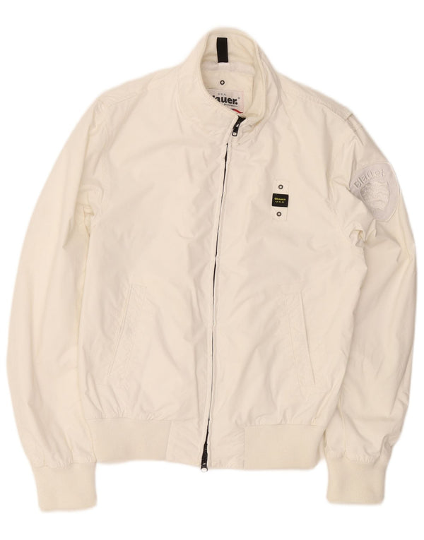 BLAUER Jachetă Bomber pentru bărbați UK 38 Medium White Nylon