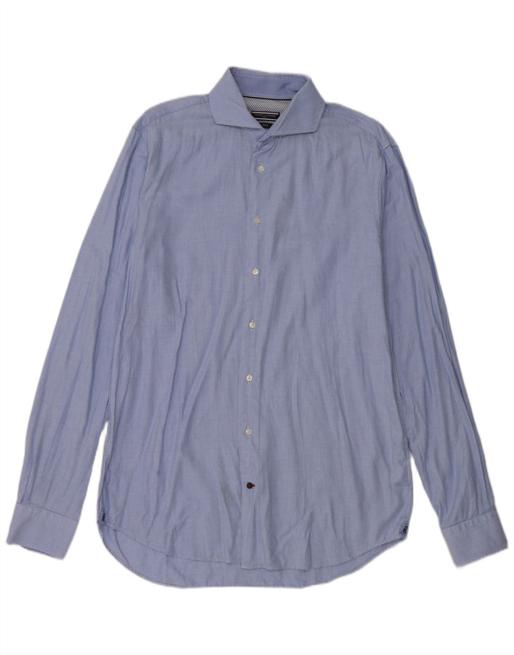 Cămașă pentru bărbați Tommy Hilfiger Mărimea 41 16 Bumbac mare albastru Houndstooth