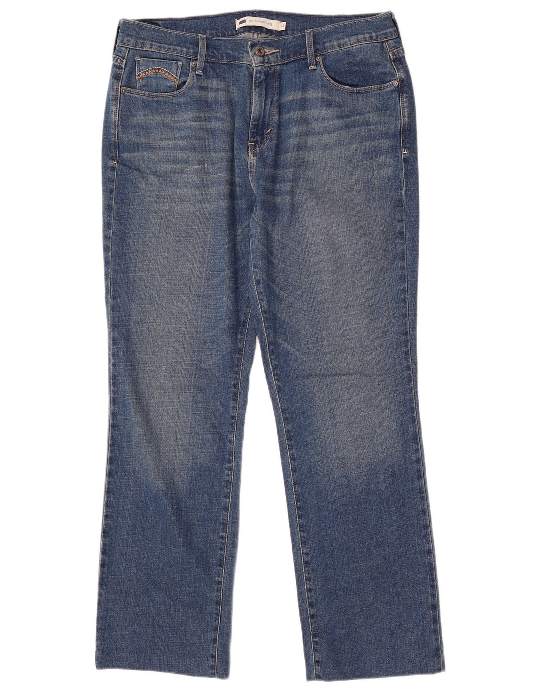 LEVI'S Blugi drepti 505 pentru femei US 12 mare W31 L29 bumbac albastru