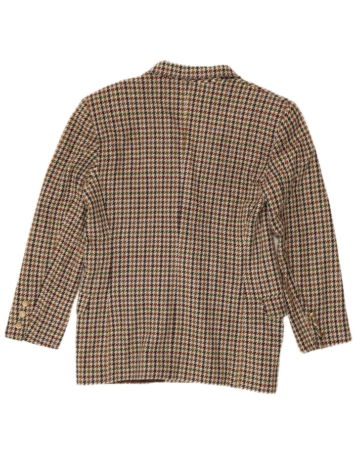 Blazer vintage pentru femei la dublu piept US 10, mare, maro, picior de gală