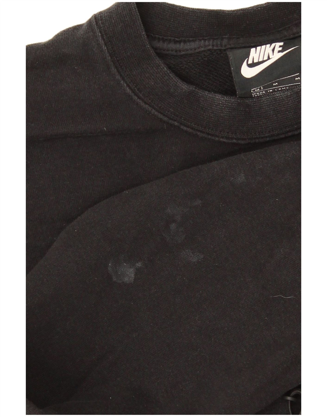 Pulover Nike Graphic Crop pentru femei UK 12 Bumbac mediu negru