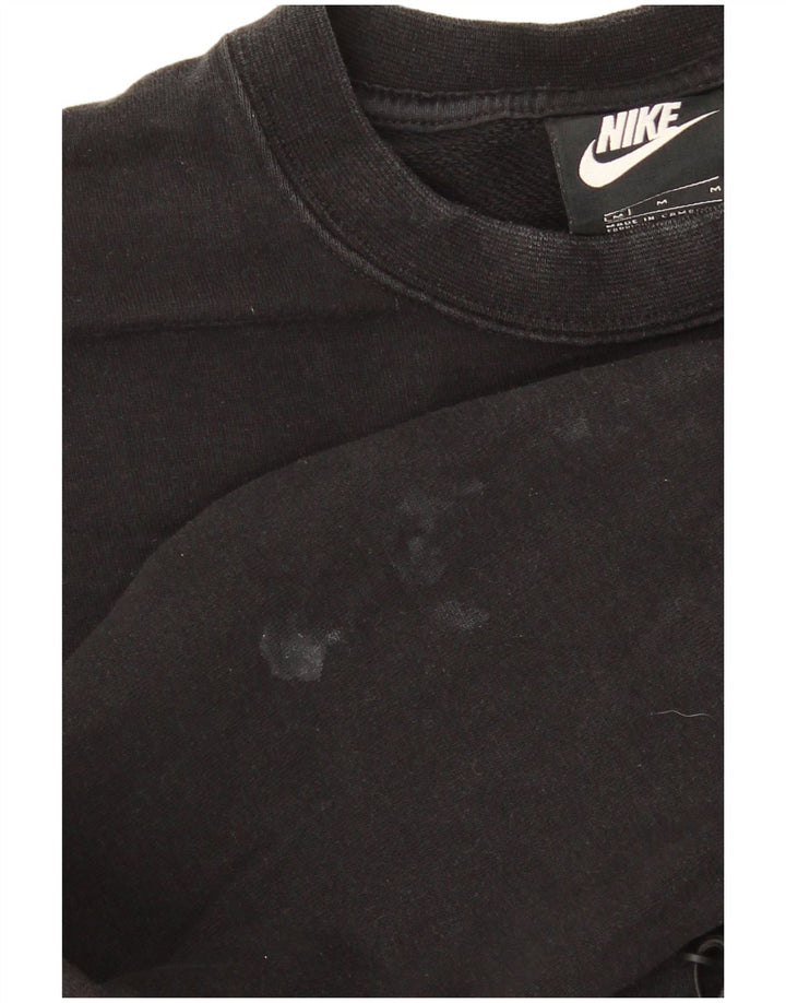 Pulover Nike Graphic Crop pentru femei UK 12 Bumbac mediu negru