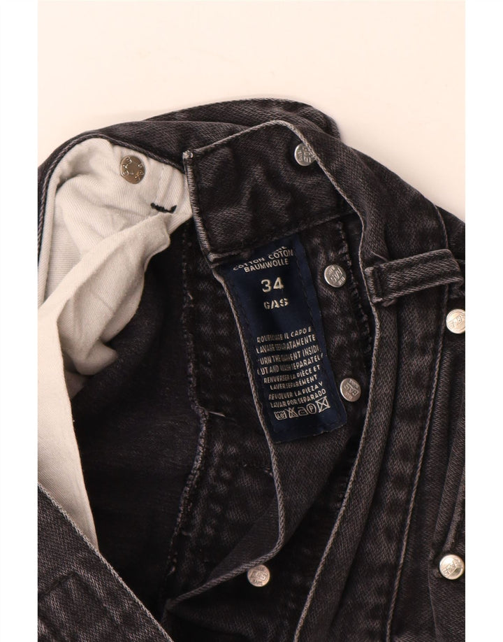 GAS Blugi Dakota drepte pentru bărbați W34 L32 bumbac negru