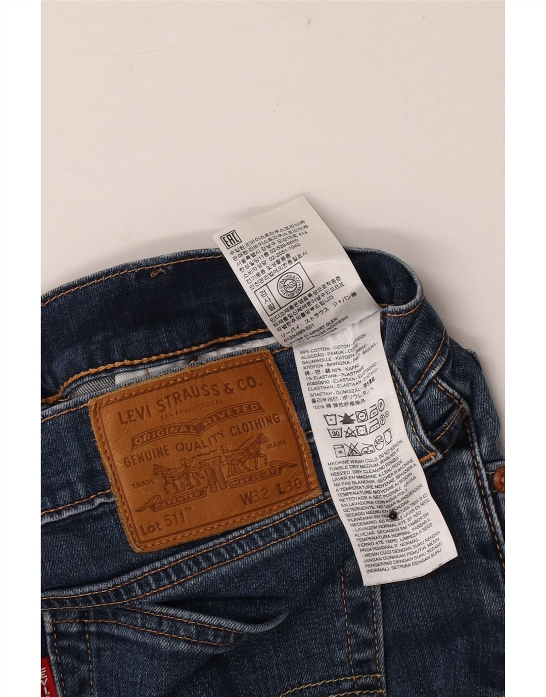Blugi Levi's 511 Slim pentru bărbați W32 L30 Bumbac albastru