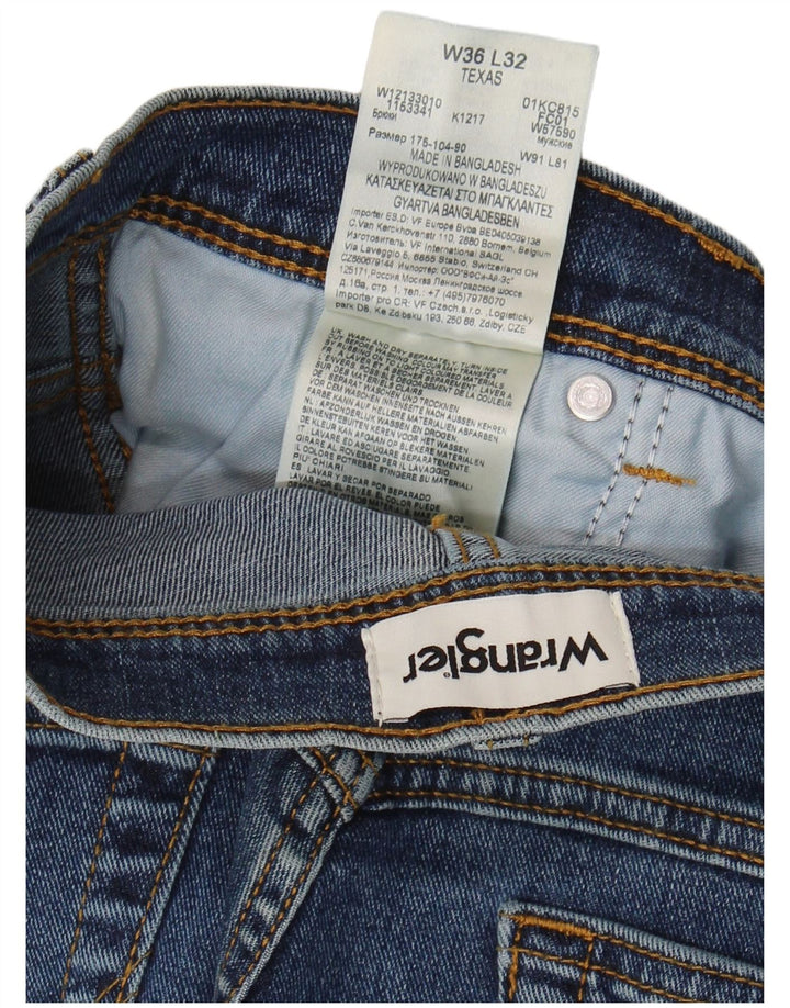 Blugi drepte pentru bărbați Wrangler Texas W36 L32 Bumbac albastru