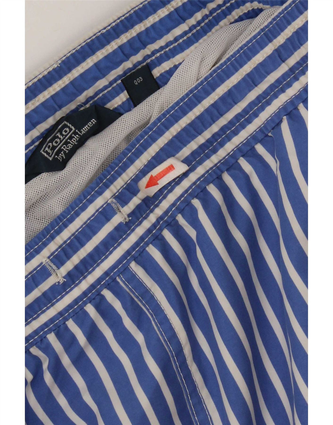 Pantaloni scurți de înot Polo Ralph Lauren pentru bărbați, poliester cu dungi albastre medii