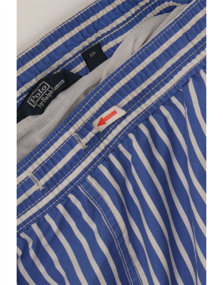 Pantaloni scurți de înot Polo Ralph Lauren pentru bărbați, poliester cu dungi albastre medii