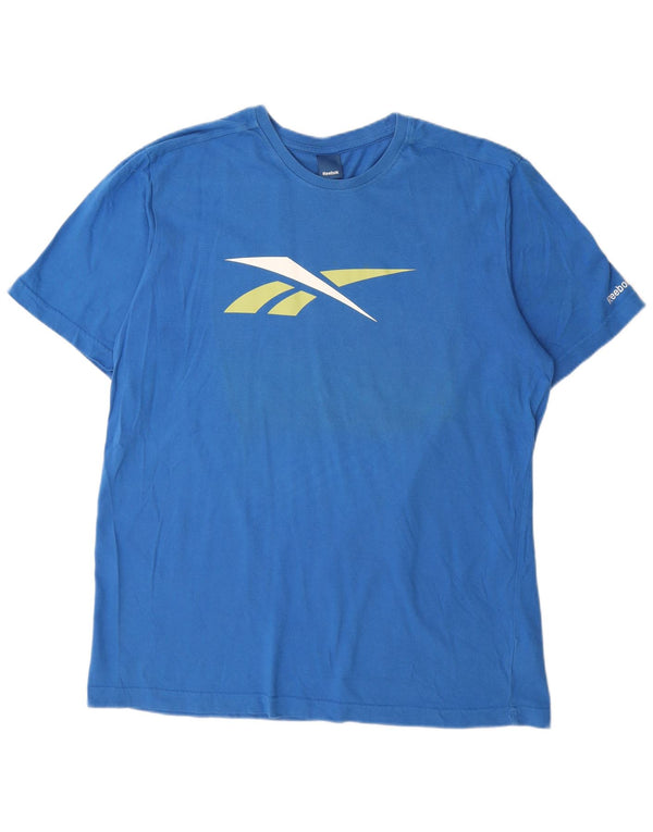 Tricou grafic pentru bărbați Reebok Top XL Blue Bumbac