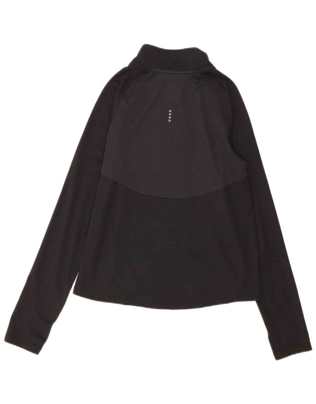 Top de trening Nike Dri Fit Zip Neck Pullover pentru femei UK 10 Small Black