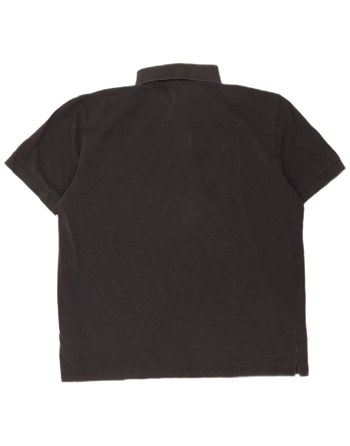 Tricou polo pentru bărbați Hugo Boss, bumbac negru mare