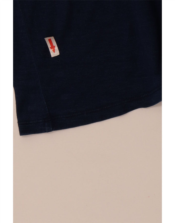 Tricou cu grafică Armani pentru bărbați Top mic albastru bumbac cu pete