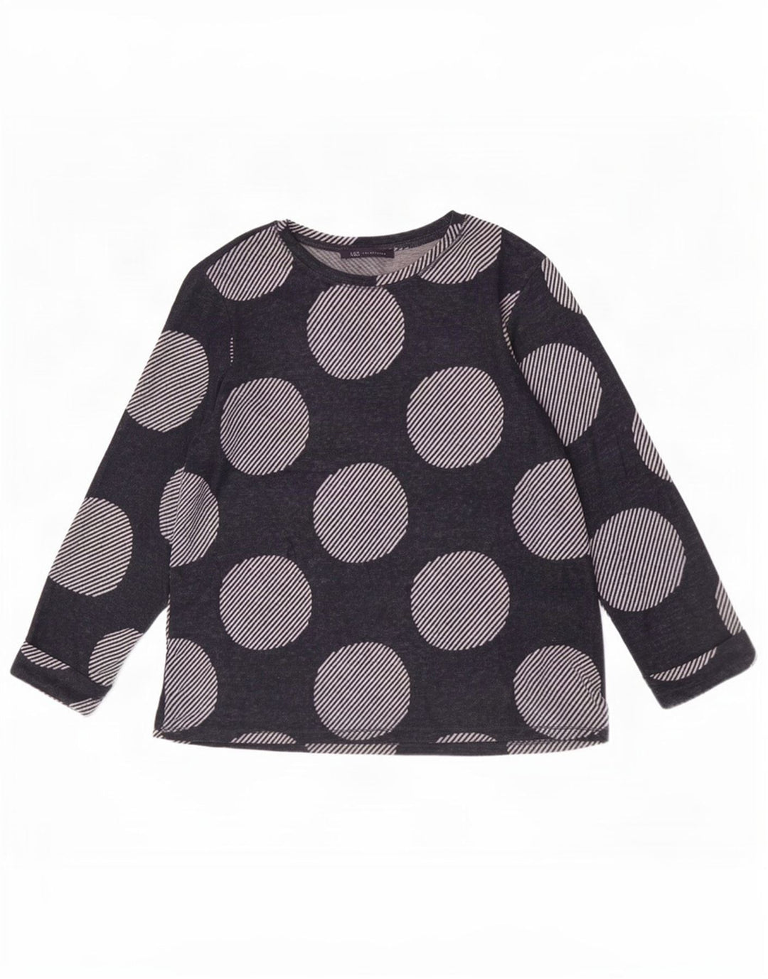 Marks & Spencer Top pentru femei cu mâneci 3/4 UK 12 Medium Bleumarin Geometric
