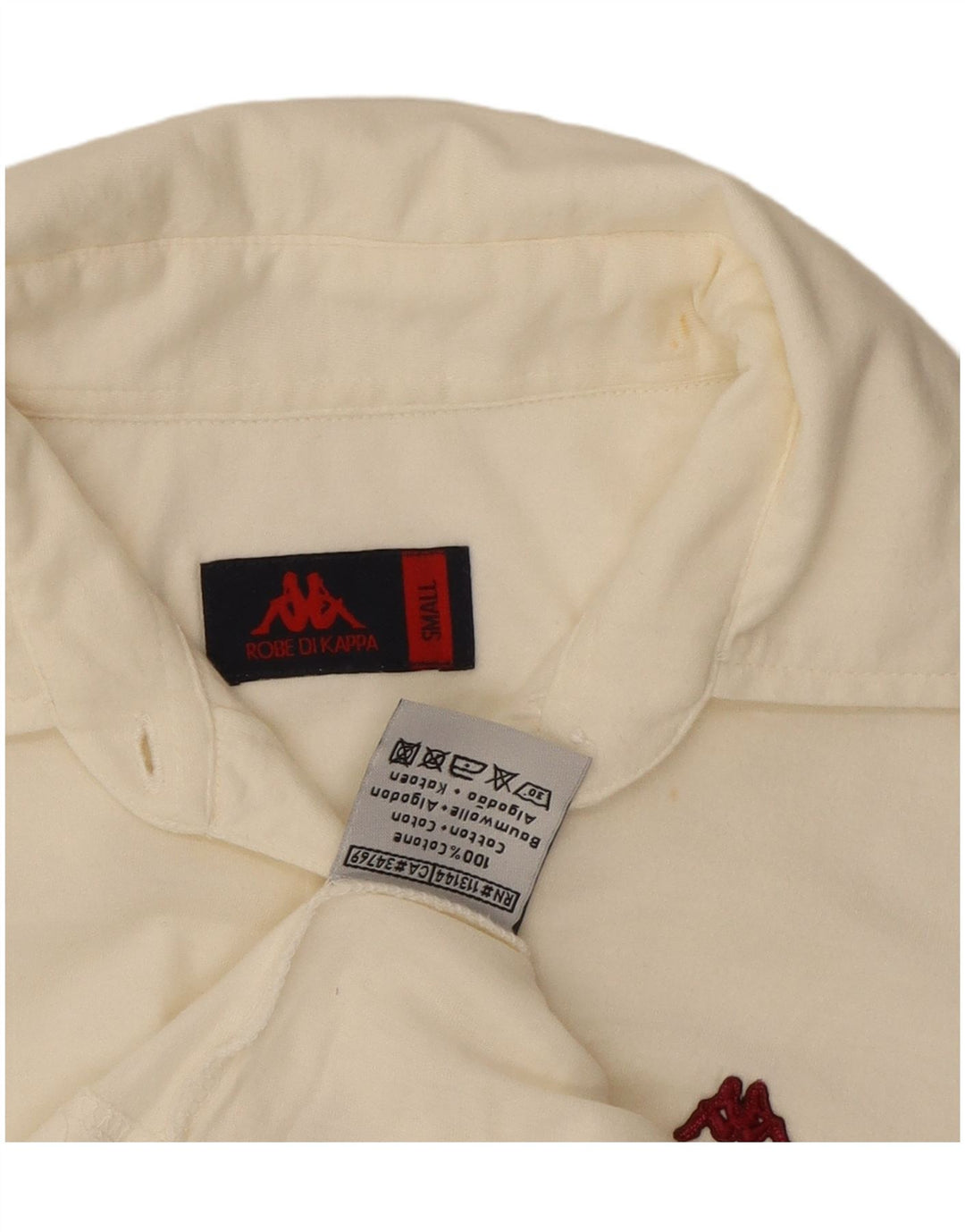 Tricou polo KAPPA pentru femei UK 10, bumbac alb mic