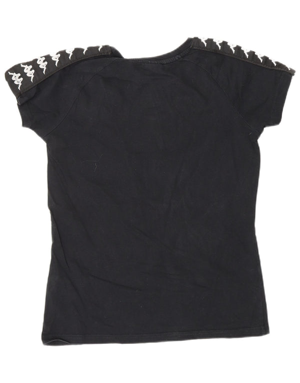 Tricou grafic KAPPA pentru femei Top UK 6 XS Bumbac negru