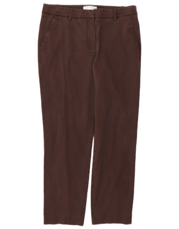 Pantaloni chino drepți pentru femei Trussardi IT 48 Medium W32 L26 Maro Lyocell