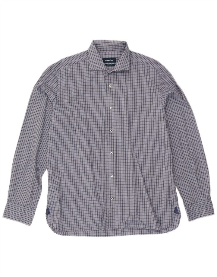 Cămașă Massimo Dutti pentru bărbați, XL, albastru, cu carouri