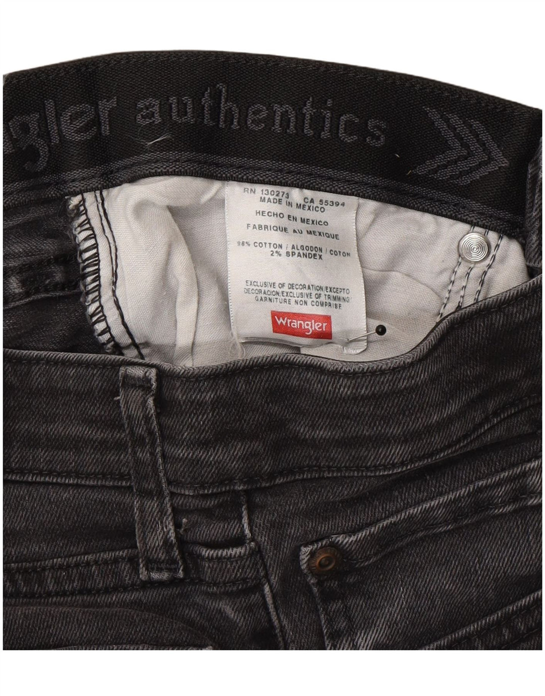 Blugi drepti pentru bărbați Wrangler W28 L30 bumbac gri