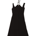 MAX & CO. Rochie asimetrică fără mâneci pentru femei UK 12 Medium Black Viscose