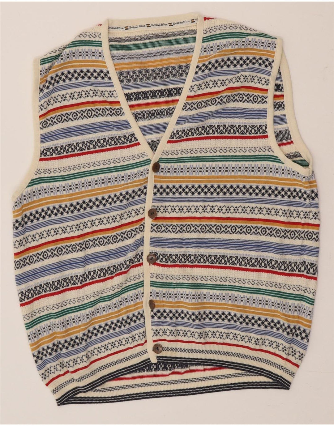 Gabriella Frattini Pulover Cardigan Bărbați Mediu Multicolor Fair Isle