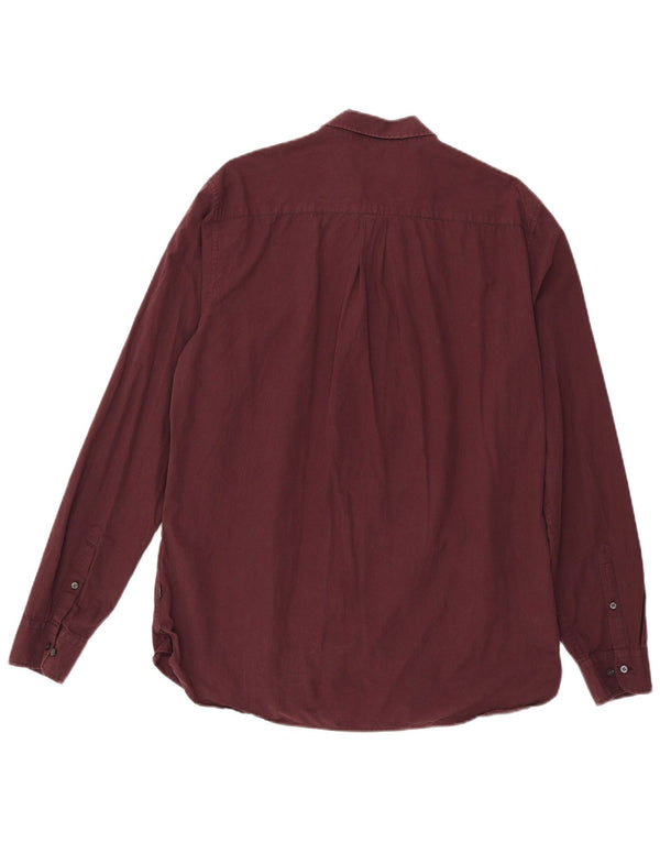 Cămașă pentru bărbați Superdry XL Burgundy Pinstripe Bumbac