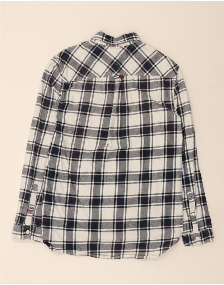 Cămașă de flanel TOMMY HILFIGER pentru bărbați, bumbac cu carouri, albastru marin