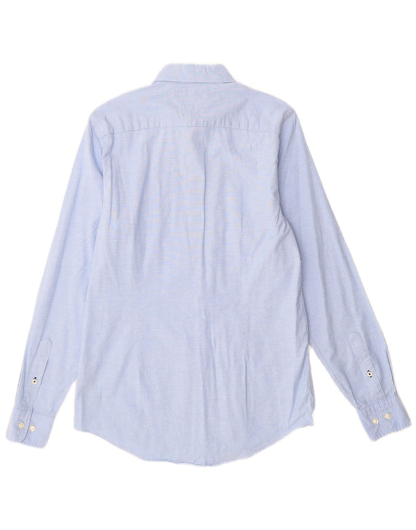 Tommy Hilfiger Mens Slim Fit Shirt Small Blue Cotton