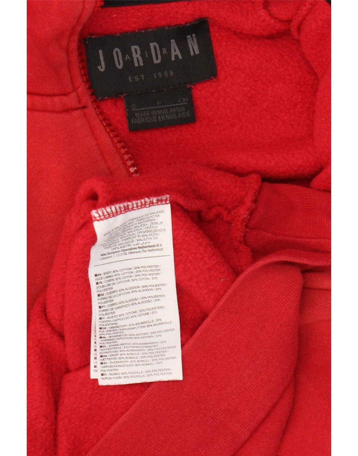 Pulover Jordan pentru bărbați, cu fermoar, bumbac, roșu