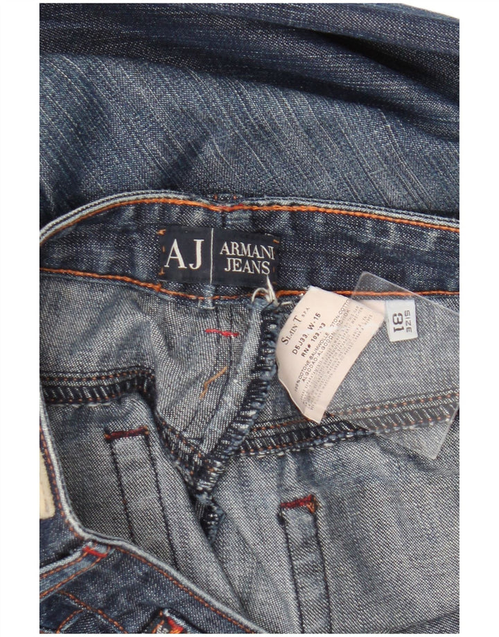 Blugi evazați pentru femei Armani W31 L32 bumbac bleumarin
