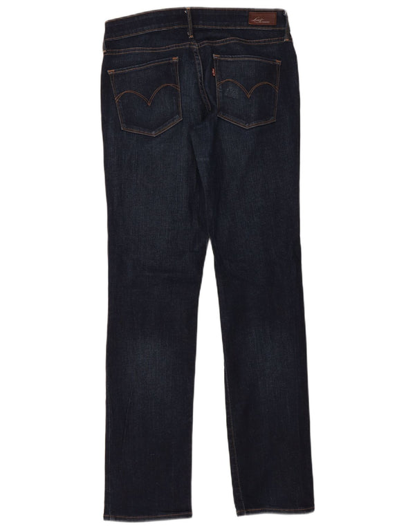 Blugi drepti Levi's Demi Curve pentru femei W27 L32 Bumbac bleumarin