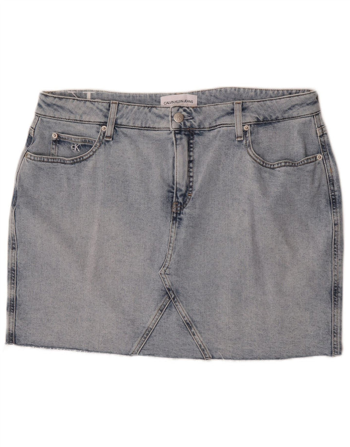 Fusta Mini Denim Calvin Klein W36 L17 Albastru