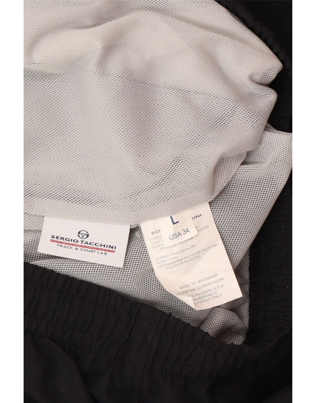 SERGIO TACCHINI Pantaloni de trening pentru bărbați L34 L31 Poliester negru