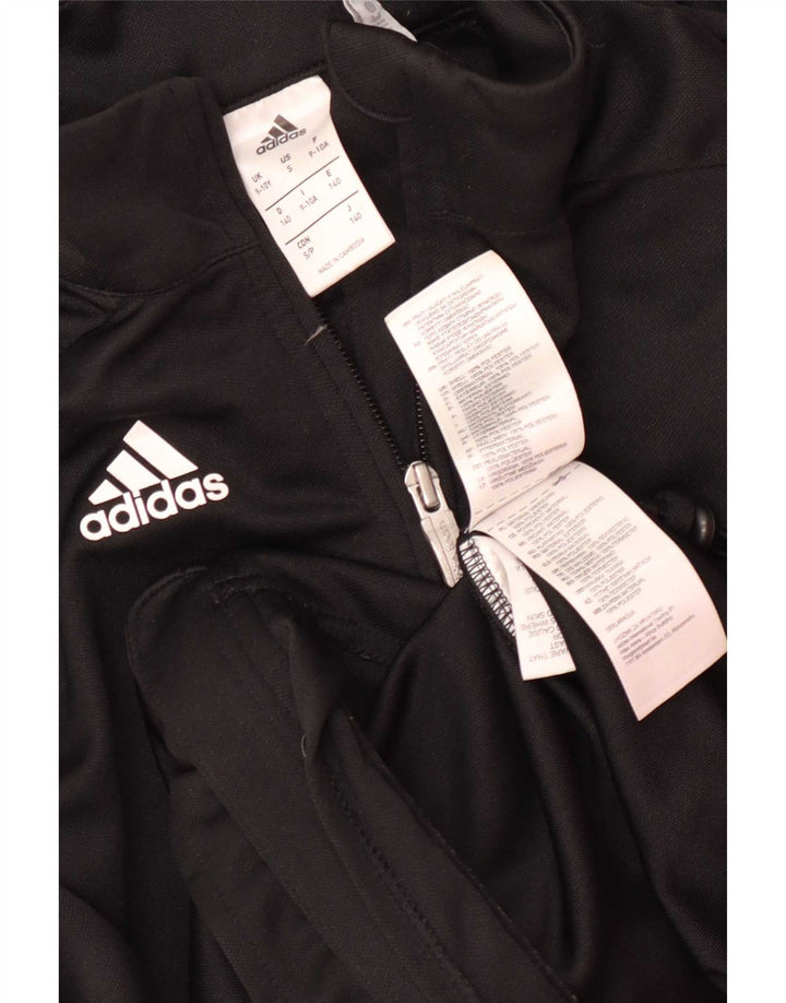 Adidas Boys Climalite Trening Top Jachetă 9-10 ani poliester negru