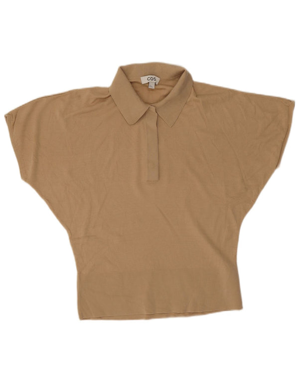 Tricou polo Cos pentru femei Batwing UK 14 Medium Bej