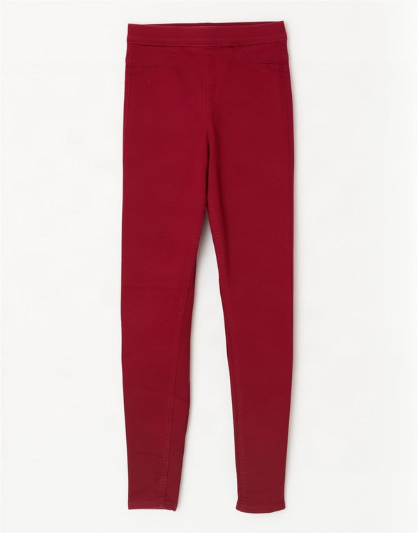 Blugi jegging pentru femei Marks & Spencer UK 8 Mici W26 L30 Bumbac Burgundy