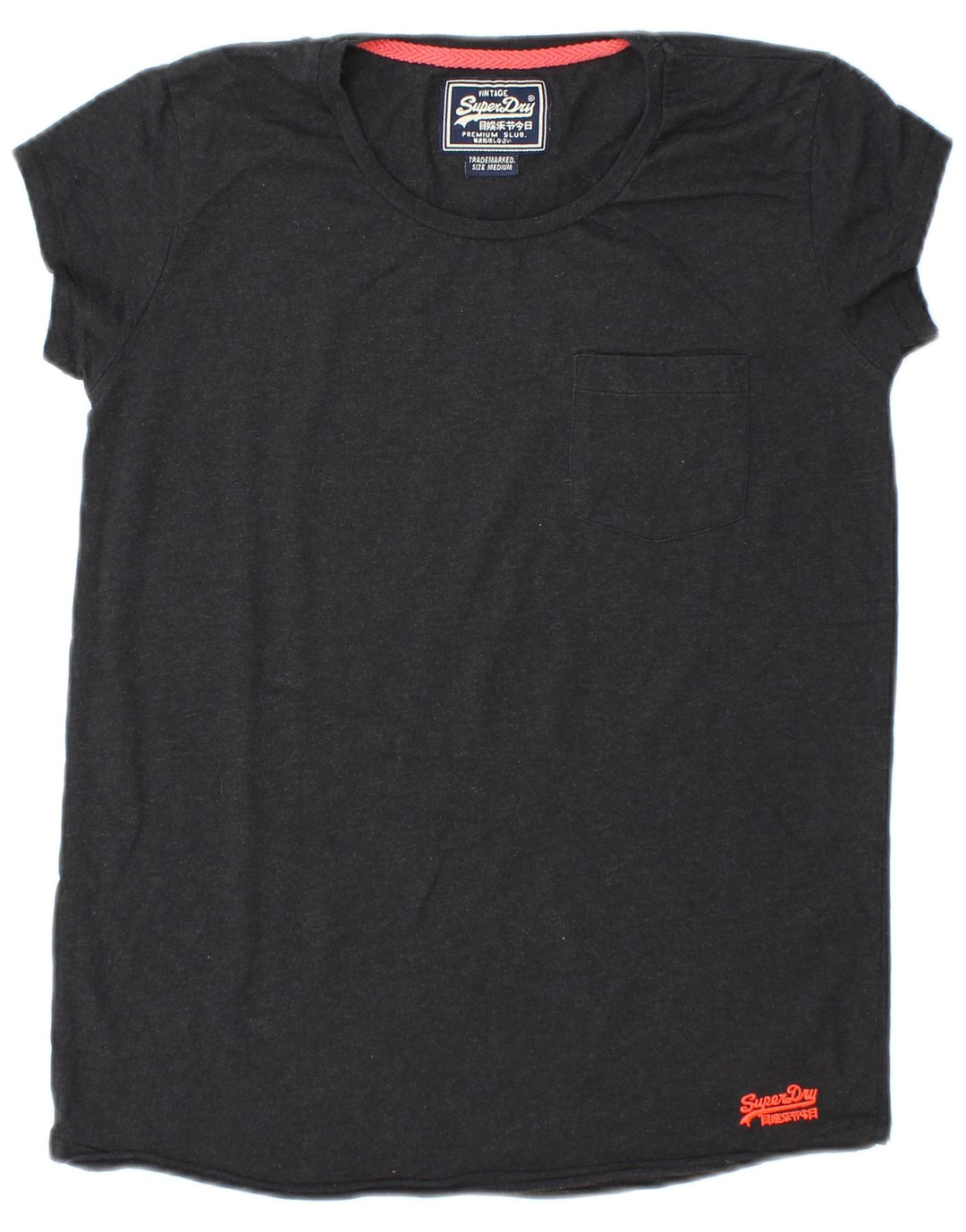 SUPERDRY Tricou pentru femei Top UK 12 Medium Black Bumbac