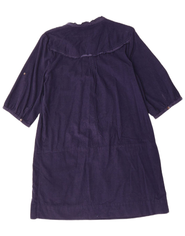 JOHN LEWIS Rochie tunică din velur cu mâneci 3/4 pentru femei UK 14, mare, bleumarin