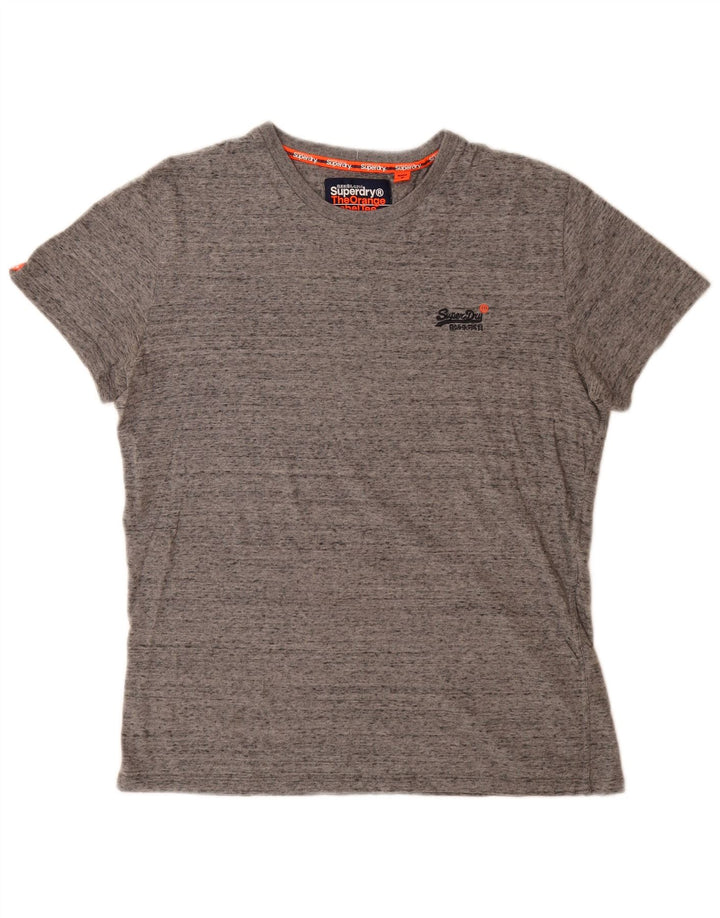 Tricou pentru bărbați Superdry Top din bumbac cu pete gri mediu