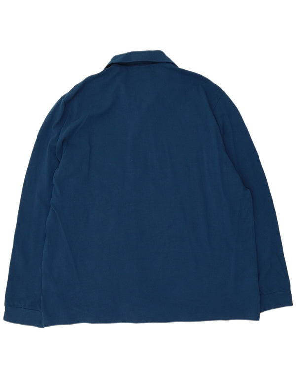 Tricou polo Lacoste pentru bărbați cu mânecă lungă, în formă clasică, mărimea 8 3XL, bumbac albastru
