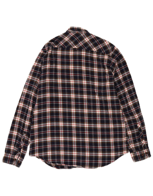 Cămașă de flanel Superdry pentru bărbați, XL, bleumarin, cu carouri