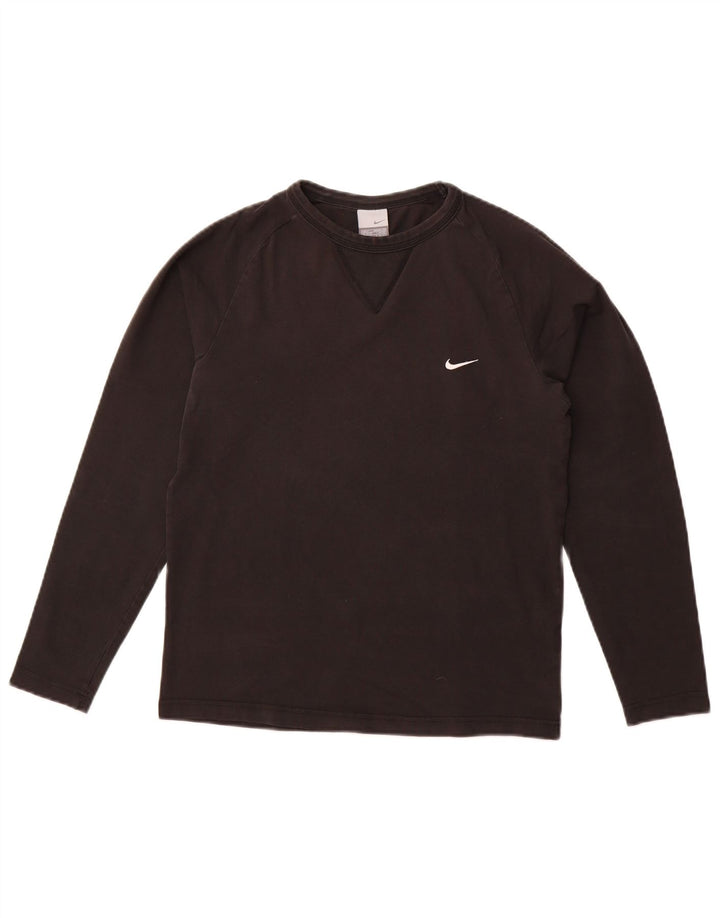 Top pentru bărbați Nike cu mânecă lungă UK 36/38 mic, negru, bumbac