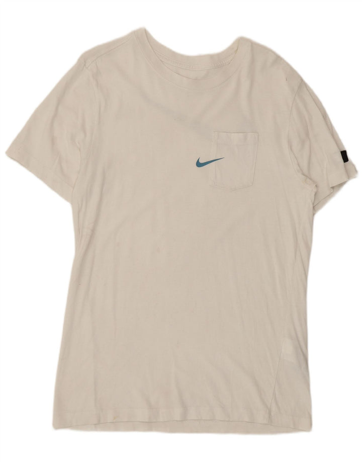 Tricou grafic Nike pentru bărbați Top mic, alb, bumbac
