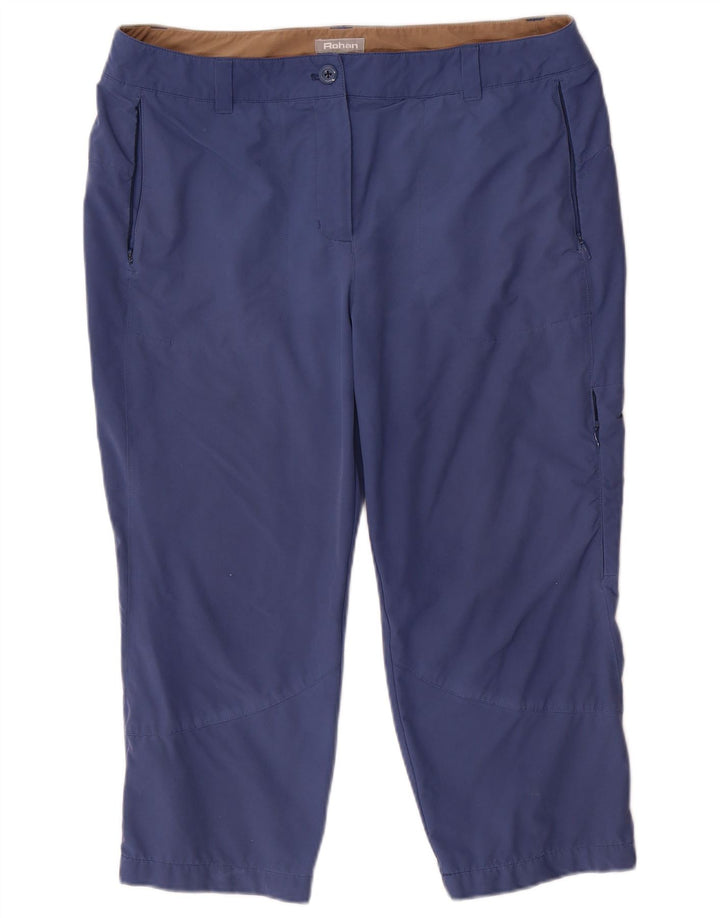 Pantaloni Cargo Capri Rohan pentru femei UK 14 Large W36 L22 Poliamidă albastră