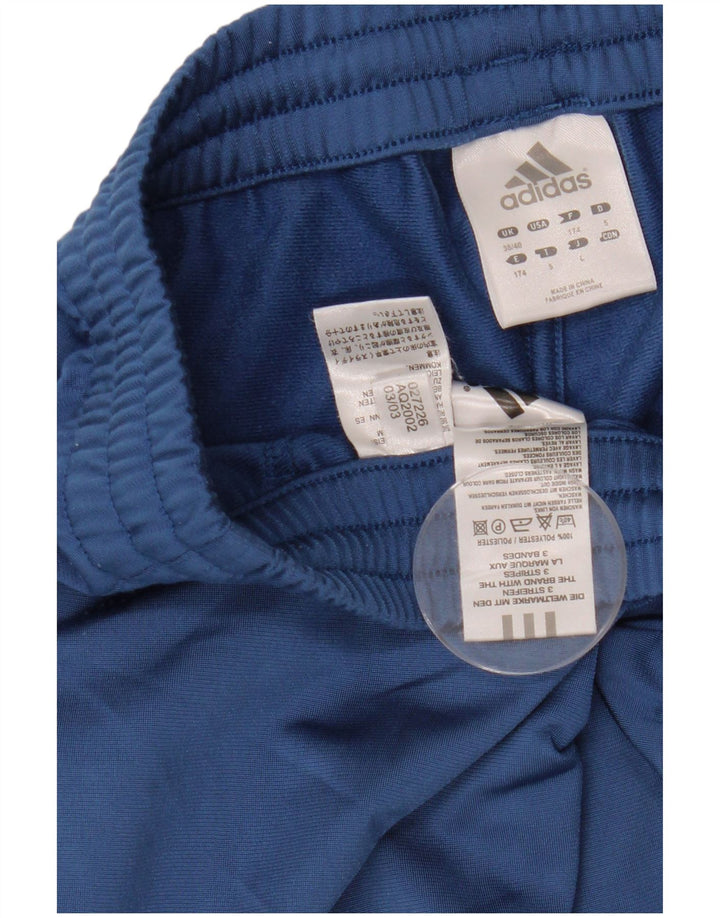 Pantaloni de trening Adidas pentru bărbați, poliester albastru mediu